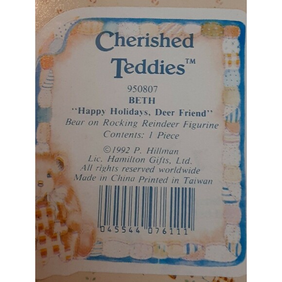 Cherished Teddies Enesco "Holding on to Someone Special" Customer Appreciation - Picture 7 of 11